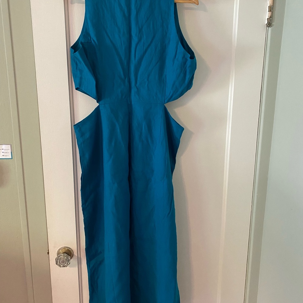 Boden Blue Sleeveless Cut Out Sheath Dress - Picture 4 of 6